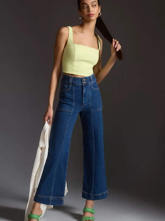 Pilcro Denim - NWT Anthropologie Pilcro Wide-Leg Women’s Jeans The Skipper in Dark Blue